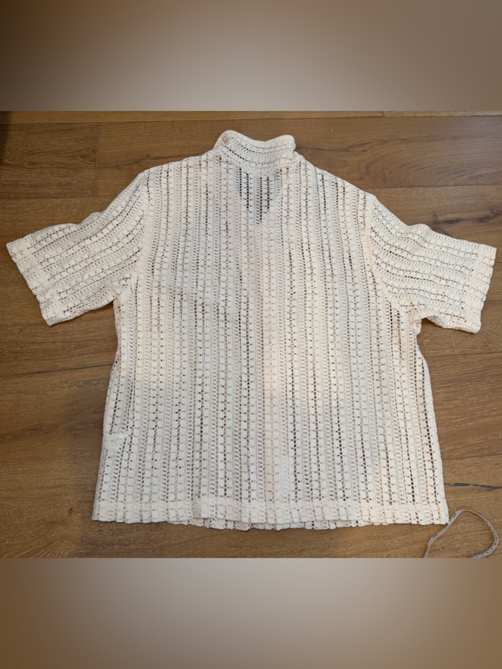 Zara Cream Crochet Top & Shorts Set - L/M - Picture 9 of 9